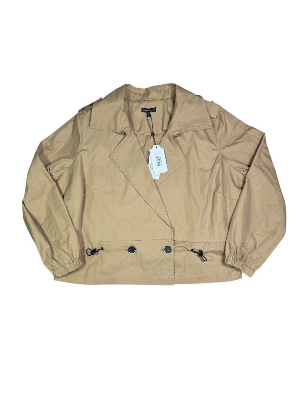 Universal Standard Leonard Cropped Water Repellent Trench Jacket M 18-20 NWT